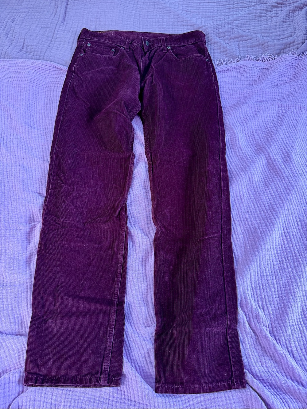 Levi's Men's Straight Corduroy Jeans in Maroon